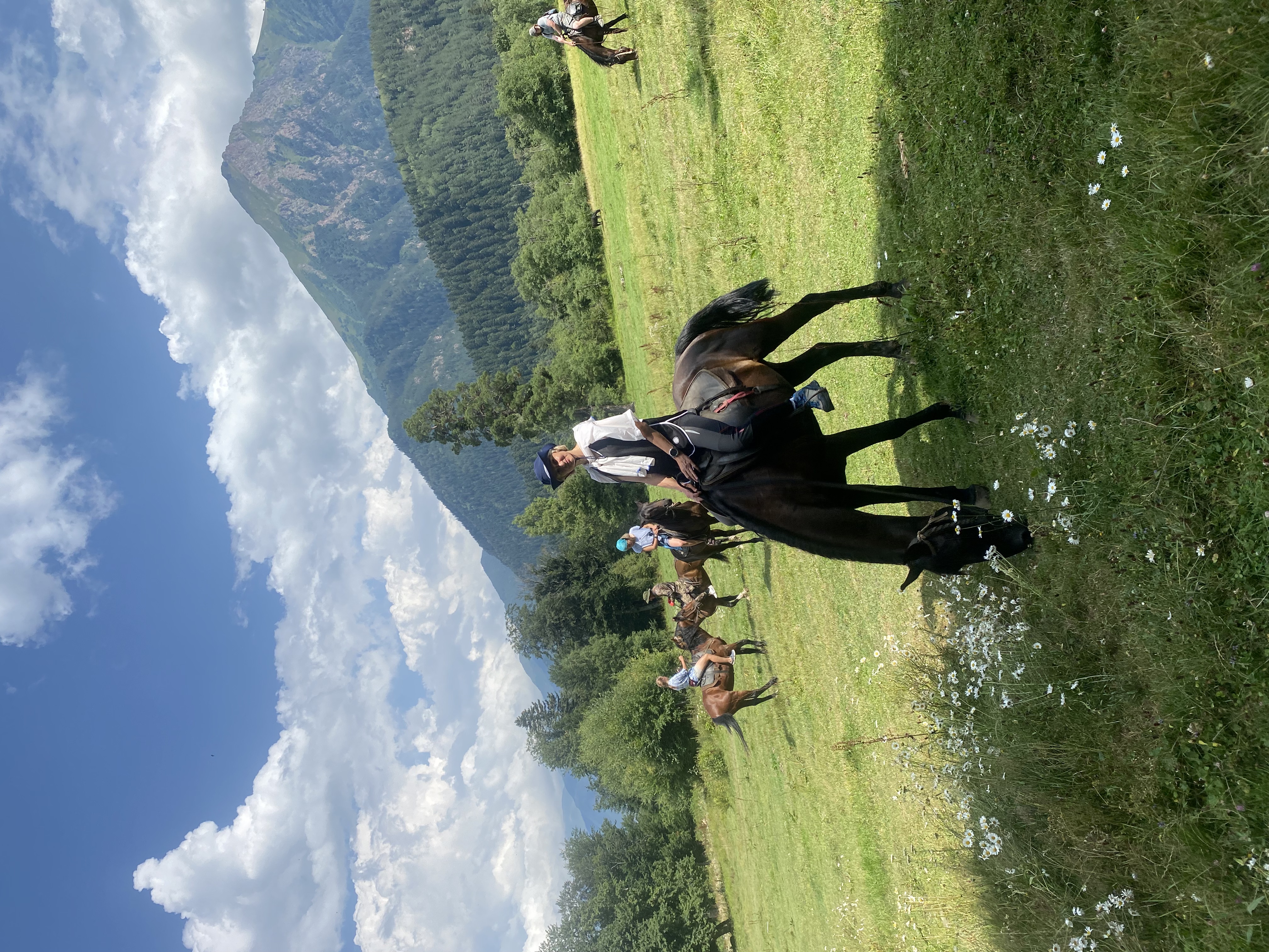 Прогулка на лошадях и рафтинг