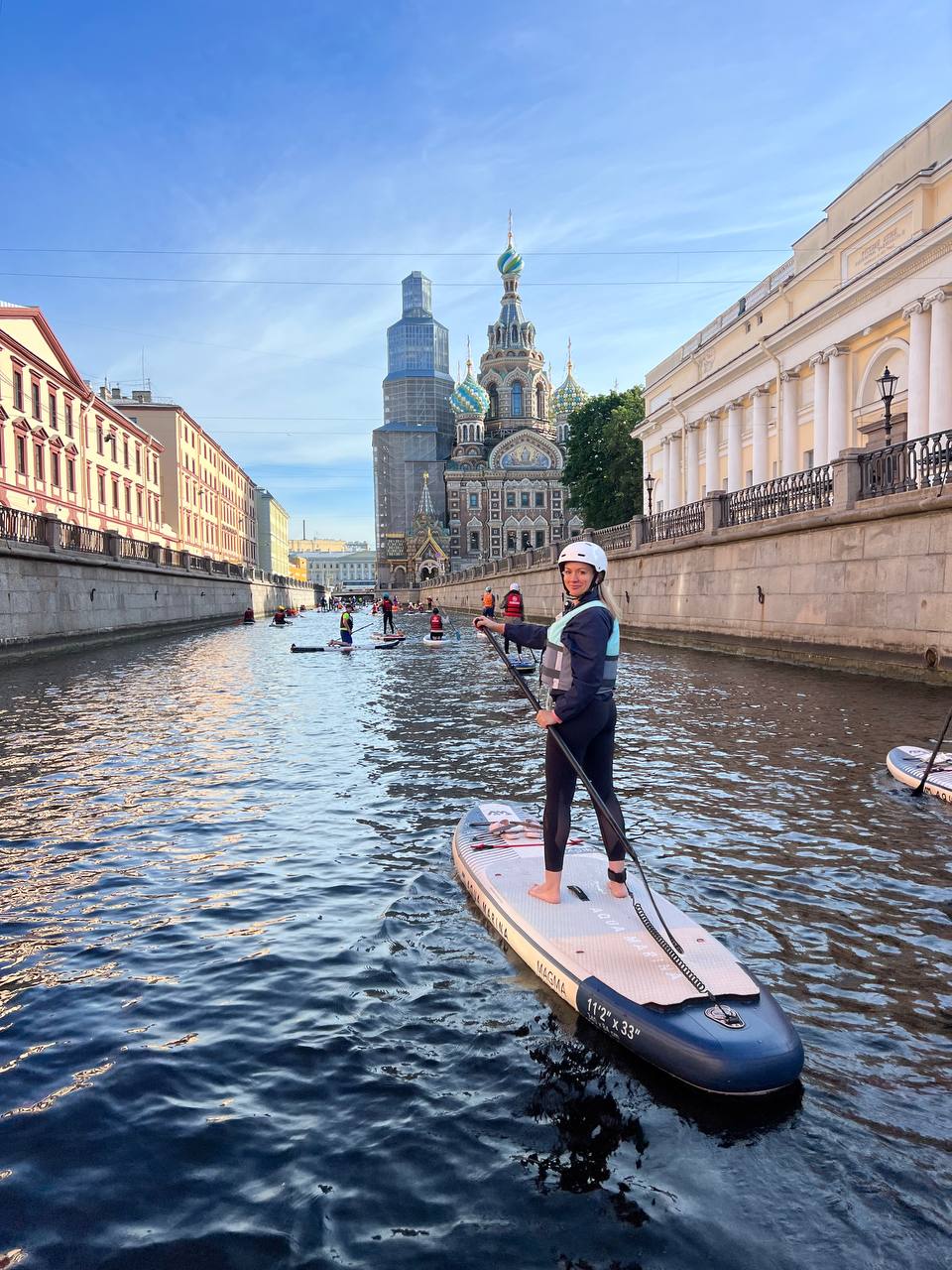 Сап прогулка в центре Петербурга