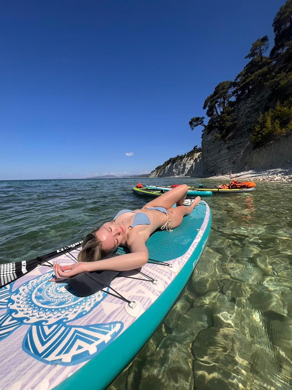 В лагуну Голубая бездна — на сапах (в мини-группе)