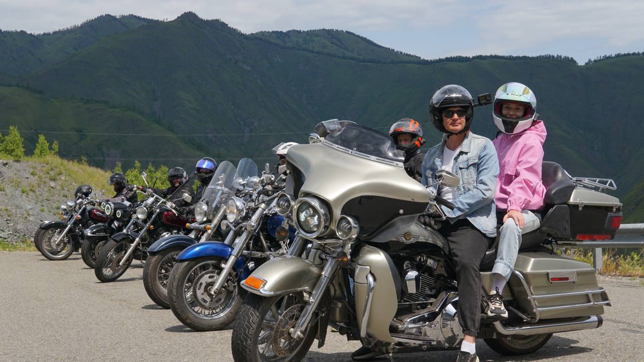Мототур по Алтаю на дорожных мотоциклах - чопперах