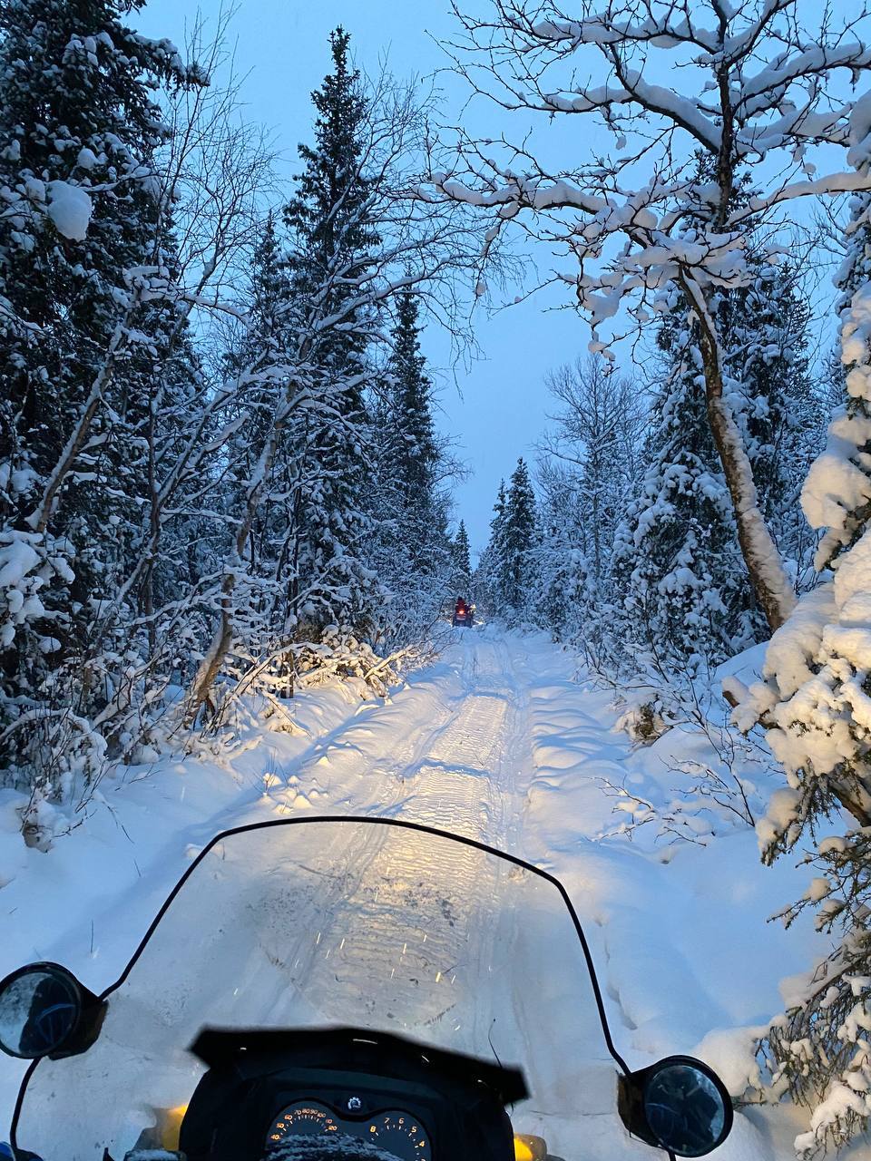 Катания на снегоходах, экскурсия по городу