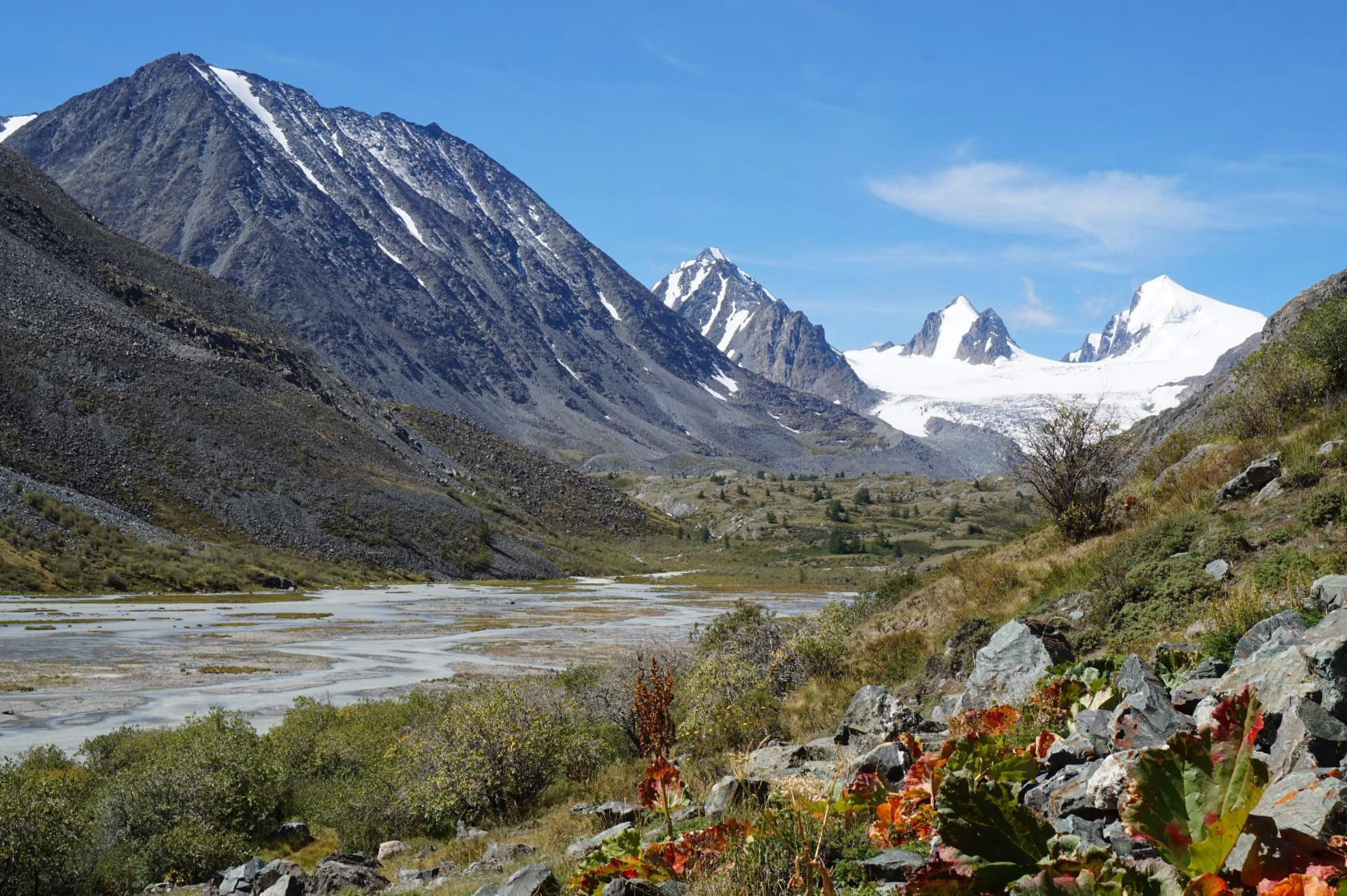 Серебро Алтая, треккинг без рюкзаков к ледникам Актру. (13/36)