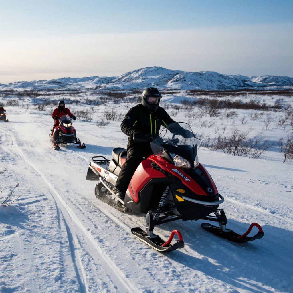 Снегоходное сафари(тур на снегоходах) в Териберке