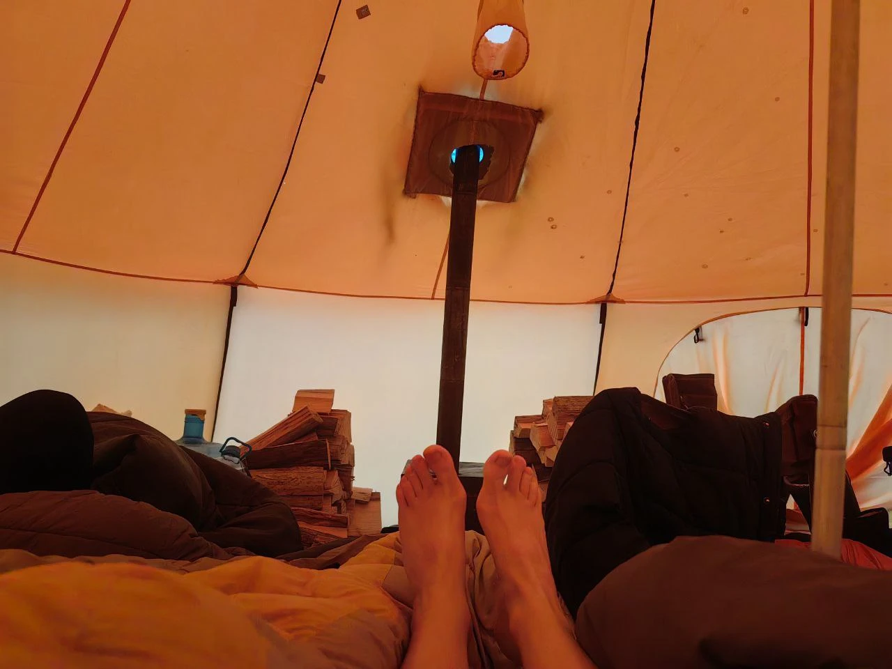 Лед и пламя. Поход с шатром в зимний лес Ленобласти (21/22)