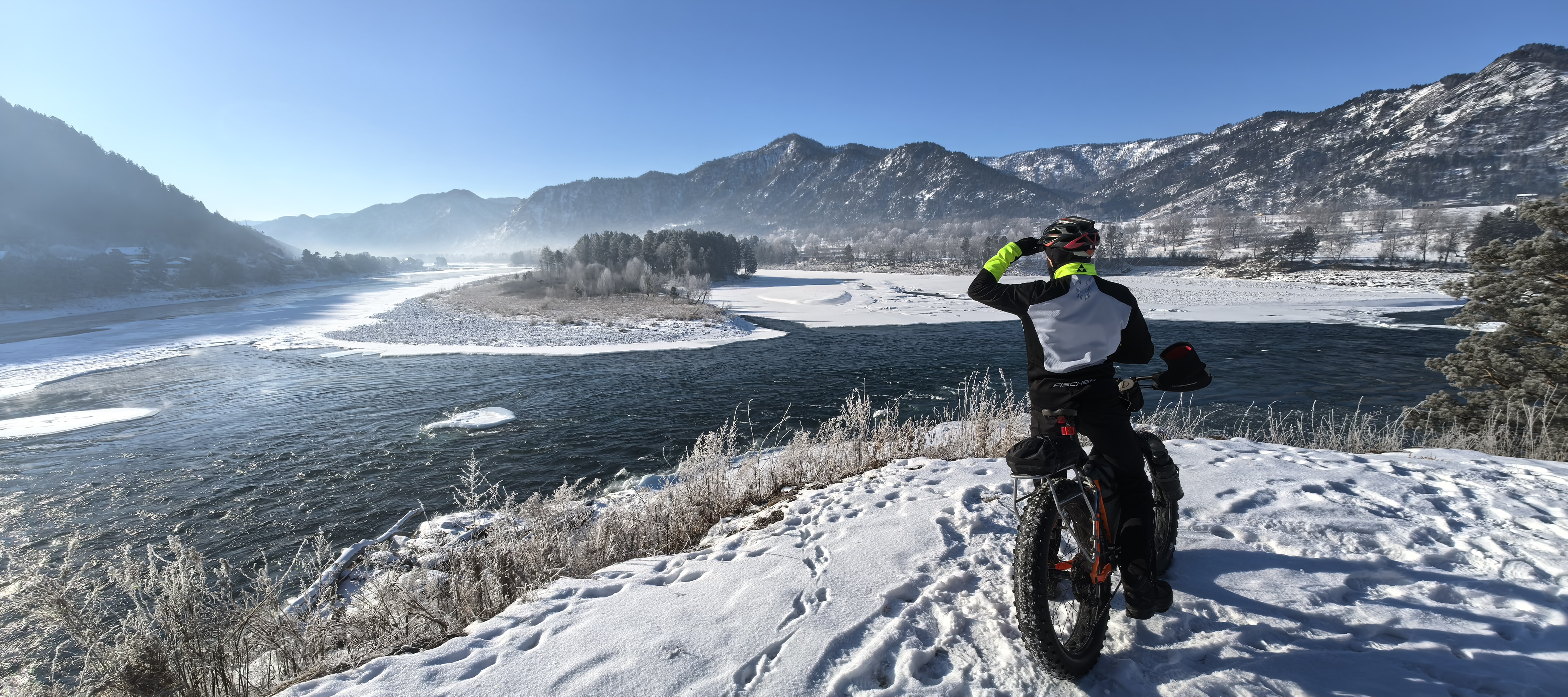 Велотур Зимний Горный Алтай. Чемальский тракт вдоль Катуни