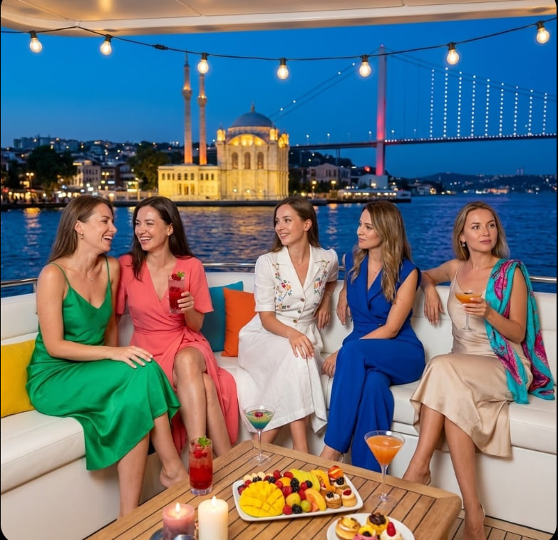 Девичник в Стамбуле Премиум: приватная яхта, отель с видом на Босфор, отдых без толпы