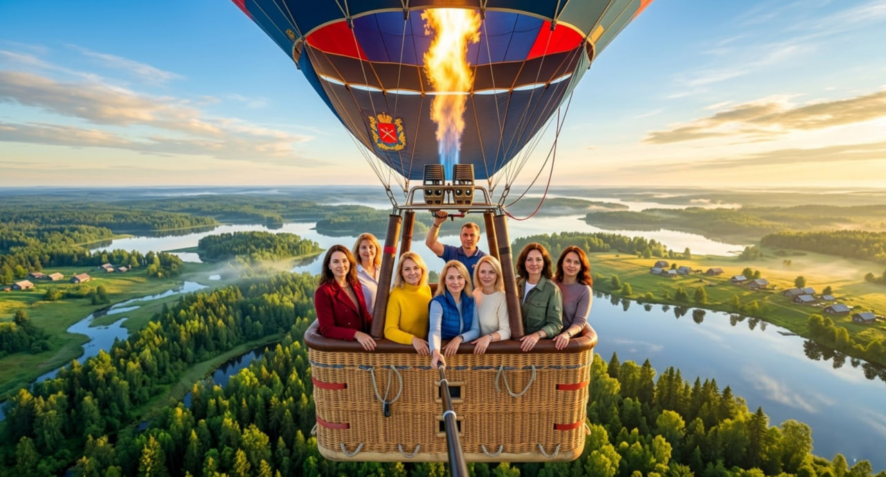 Премиум Карелия до 6 чел. Воздушный шар, Катер, Рускеала, Ретропоезд, Викинги
