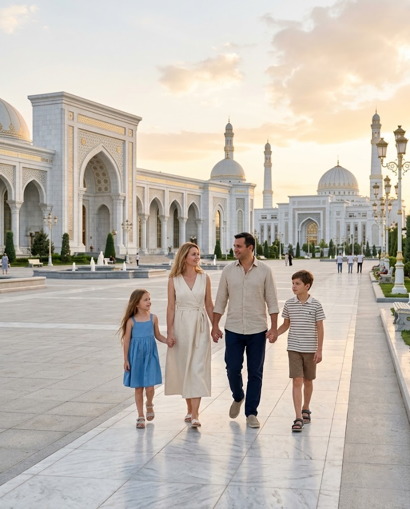 Семьей в Туркменистан. Премиум отели. Древние города, уникальная природа.