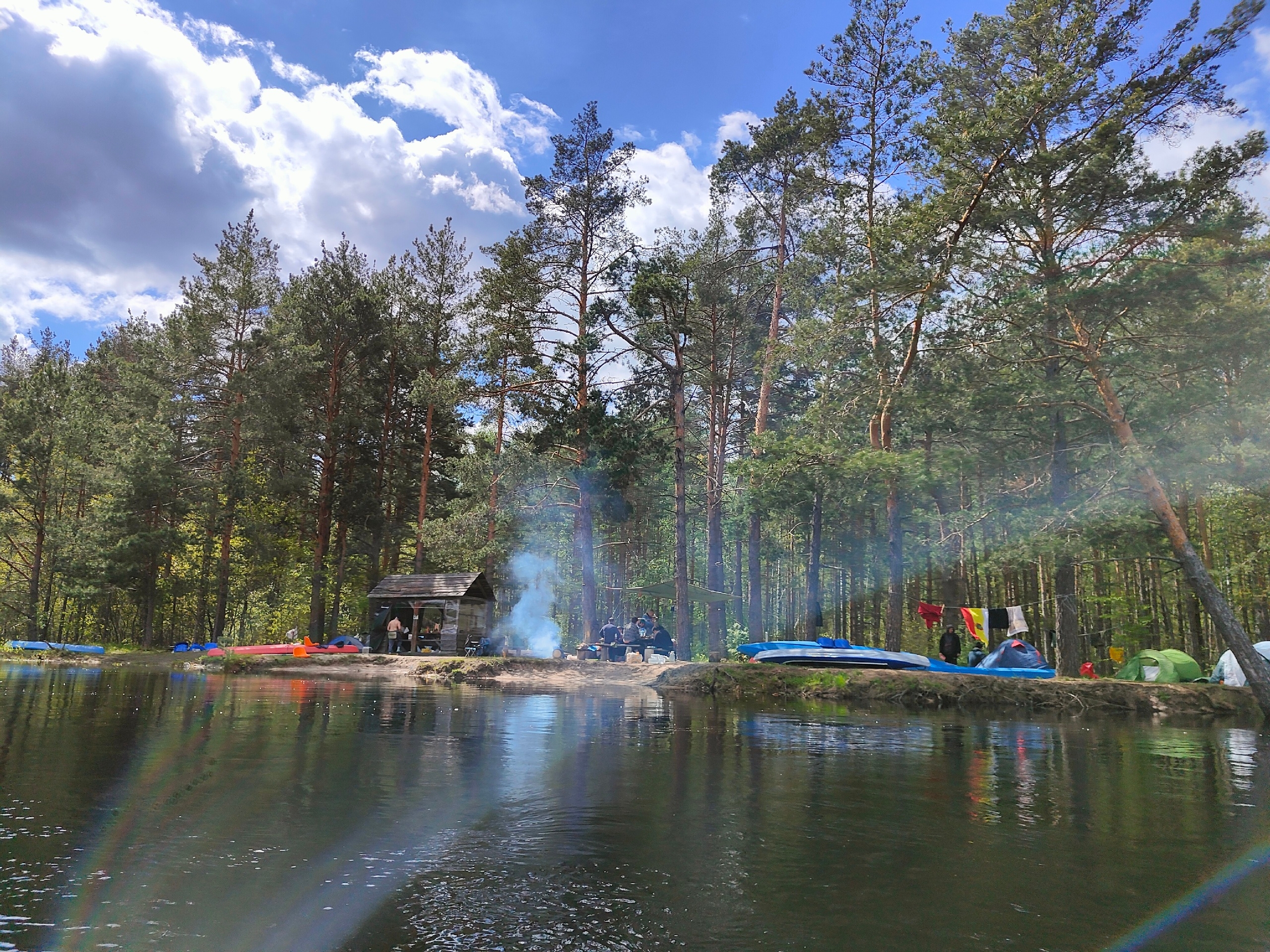 Сплав на байдарках по реке Пра