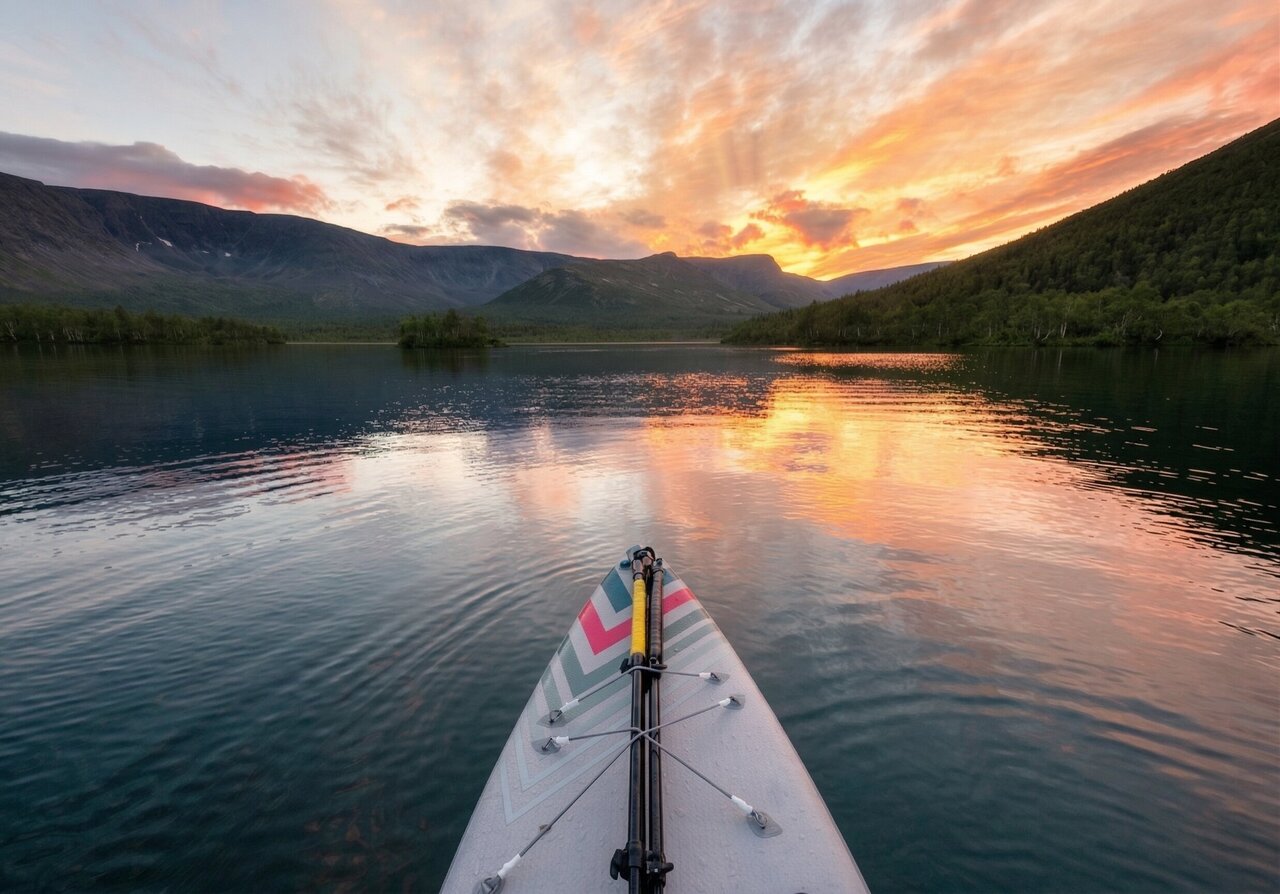 В самое сердце Хибин на джипах, сапы на озере
