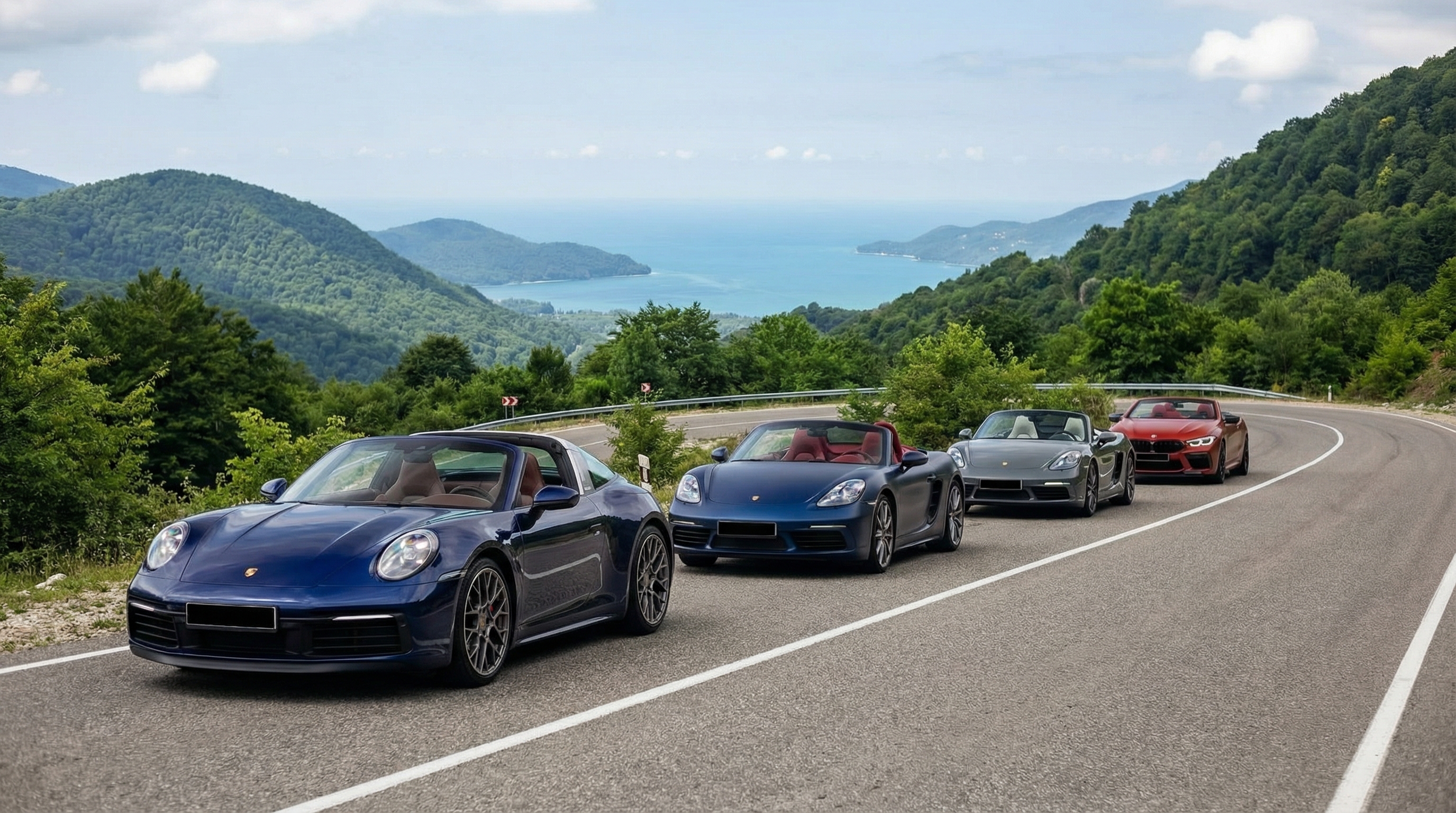 За рулем кабриолетов Porsche и Bmw по винодельням Краснодарского края