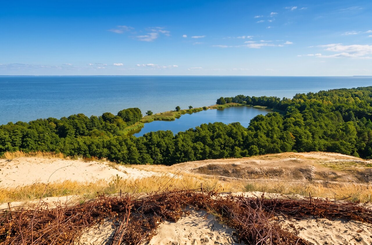 Куршская коса, Рыбачий, дюны и вечер у моря