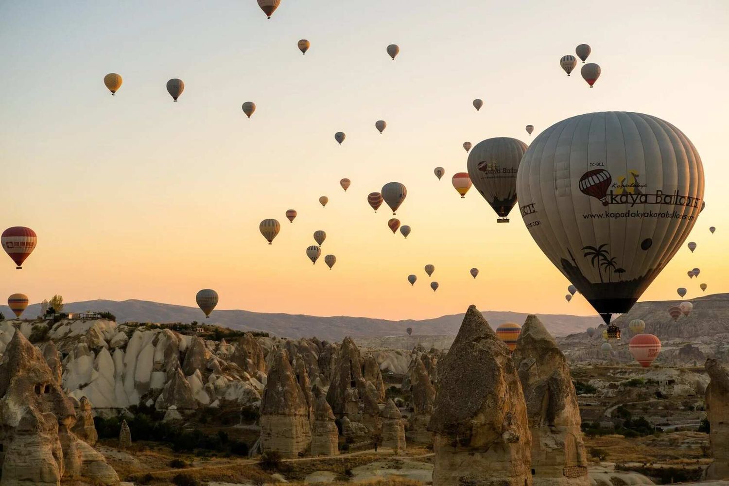 Colorful valleys and balloons. Cappadocia, Istanbul and Antalya