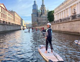 Сап прогулка в центре Петербурга