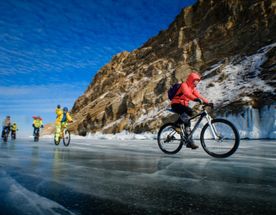 Зимний Байкал на велосипедах. Путешествие по льду Малого Моря