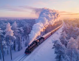Карелия: Рождественская сказка с хаски, ретропоездом и настоящей зимой