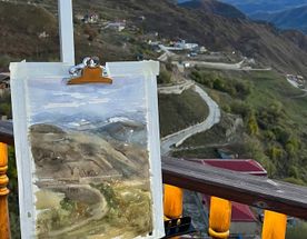 Арт-Девичник в Дагестане: живопись в горах