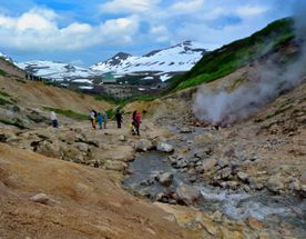 Малая Долина гейзеров (Дачные источники)  остров зелени у подножия активного вулкана