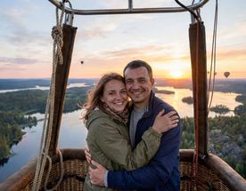 Романтическая Карелия для двоих. Воздушный шар, отель на берегу Ладоги, Рускеала Кижи