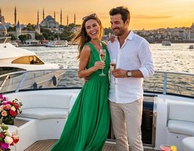 Романтический премиум Стамбул для двоих: Приватная яхта, Отель с видом на Босфор