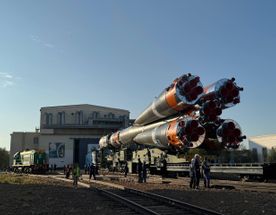 Запуск ракеты с космодрома Байконур