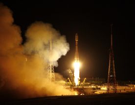Запуск ракеты с космодрома Байконур