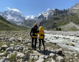 Нетипичное Приэльбрусье с аляскинским маламутом!