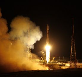 Запуск ракеты с космодрома Байконур