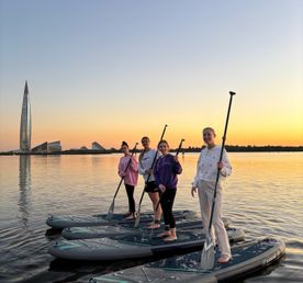 Сап-прогулка на закате у Лахты (Лахтинский разлив)