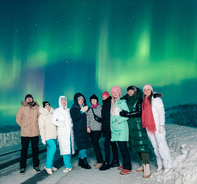 Северное сияние + Териберка. Комфорт тур до 6 чел. Киты, тундра, хаски и олени