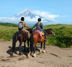 Конный тур к реке Дремучая: Следы последнего извержения Корякского вулкана