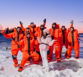 Айсфлоатинг, снегоходы, северное сияние. Комфорт тур до 7 чел. Хибины.