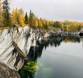 Мраморный каньон Рускеала в Карелии
