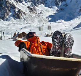 Поход на гляциологическую станцию Т1 на высоте 3450м. н.у.м.