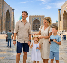 Премиум Узбекистан для семьи. Ночь в пустыне. 3 древнейших города средней Азии.
