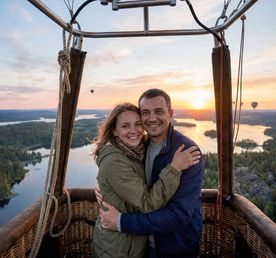 Романтическая Карелия для двоих. Воздушный шар, отель на берегу Ладоги, Рускеала Кижи