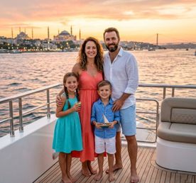 Семьей в премиум Стамбул. Приватная яхта, Отель с видом на Босфор