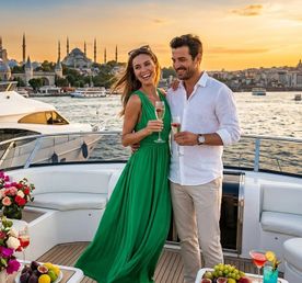 Романтический премиум Стамбул для двоих: Приватная яхта, Отель с видом на Босфор