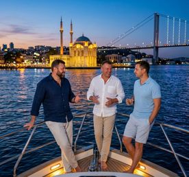 Мужской премиум Стамбул. Приватная яхта, Отель 4 звезды с видом на Босфор