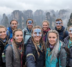 Три грани Китая c горами Аватар c внутренними перелетами