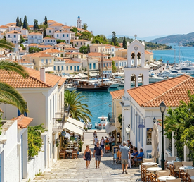 Острова Греции под парусами на катамаране