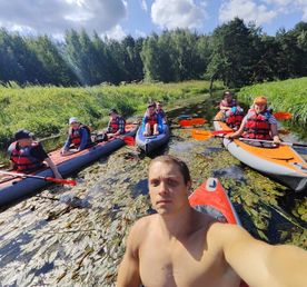 Однодневный сплав на байдарках по реке Уча