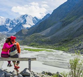 Треккинг к подножию Белухи налегке, с конным сопровождением