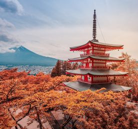 По городам Японии и к подножью вулкана Фудзияма за руку