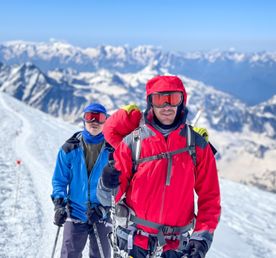 Восхождение на Эльбрус, траверс с юга на север