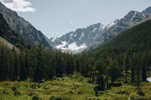 В горах верхом на лошадях