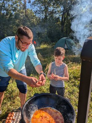 Сплав на байдарках по реке Клязьма (Подмосковье) с походной баней и казаном