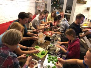 Второй день катания, игры, баня