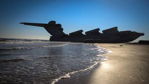 Экраноплан Лунь, Дербент, Аэропорт