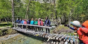 Смотровая Зеленая полка, ледник Гумачи и водопад Г